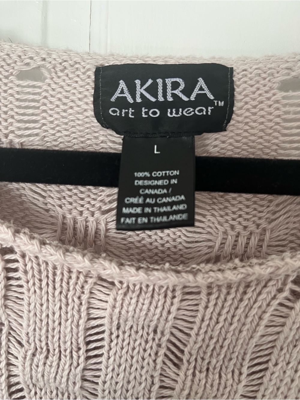 AKIRA Open-Knit Scoop Neck Sweater